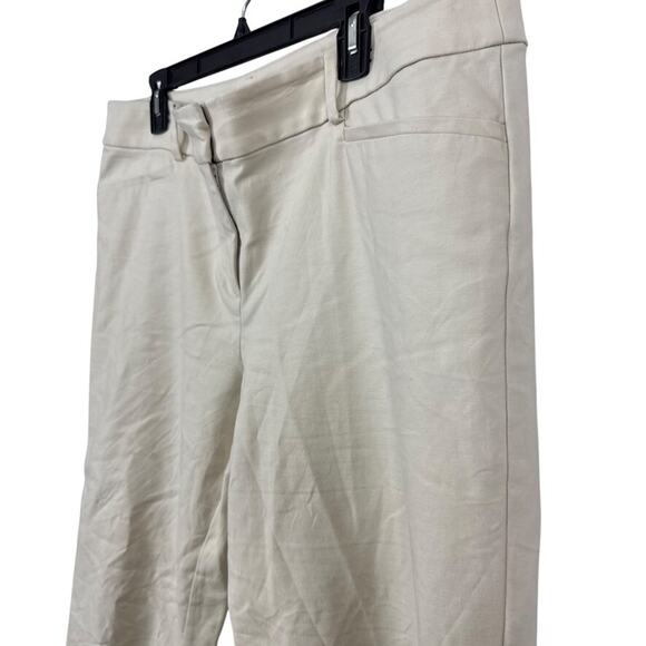 Ann Taylor Loft Womens Beige Khakis Chinos Ankle Cropped Pants Stretch Cotton 14 - Picture 10 of 16